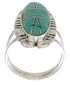Southwest Jewelry Sterling Silver Turquoise Ring Size 5-1/2 TX28522